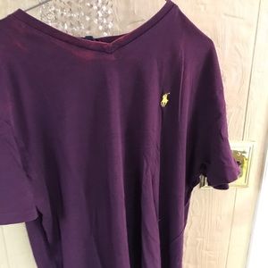 Ralph Lauren purple vneck tshirt large
